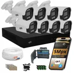 V&auml;liskaamerate komplekt, analoog 5Mpx IR LED, 8 tk