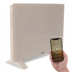 Elektriline klaasist radiaator 1500 W, liivakarva, WiFi-ga