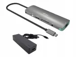 USB-C metallist nano dokk i-tec HDMI 4K, LAN, PD 100W ja 100W laadijaga