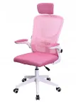 Ergonoomiline kontoritool FIBI, v&otilde;rgust seljatoega, roosa