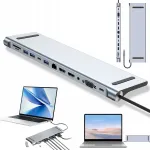 12-in-1 dokijaam, HDMI 4K, topeltv&auml;ljund, kaasaskantav