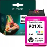 HP 901 XL v&auml;rviline tindikassett, 18 ml, 720 lk, CC656AE