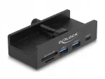 USB jagaja Delock 64263, 5 Gbps, 2x USB-A, 1x USB-C, SD/microSD kaardilugeja, kinnituskruviga