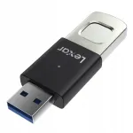 Lexar JumpDrive Fingerprint F35 PRO 128 GB must USB 3.0 m&auml;lupulk