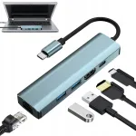 USB-C adapter 5-in-1: HDMI 4K, USB 3.0/2.0, PD 100W