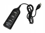 USB jagaja Esperanza EA116, 4x USB 2.0, must