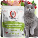 Kuiv kassitoit pardiliha, l&otilde;he&otilde;li ja tauriga, 1 kg, Optimus Cat