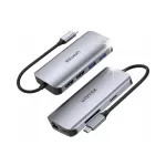Unitek USB-C aktiivne hub, 2x HDMI 4K, kaardilugeja, RJ-45, PD 100W, 5Gbps