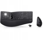 Juhtmevaba klaviatuur ja hiir Perixx PERIDUO-605, ergonoomiline, must