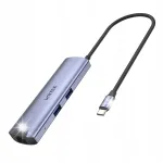 UNITEK USB-C jagaja, 5 Gb/s, HDMI, RJ-45, PD 100W
