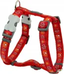 Koerte rakmed Red Dingo Paw Impressions, punased, 15 mm x 36-54 cm