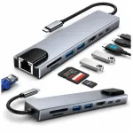 USB jagaja 8W1, 1x USB 3.0, 3x USB 2.0