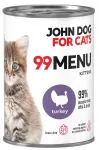 JOHN DOG 99 MENU m&auml;rg kassitoit kassipoegadele, kalkunilihaga, 400 g