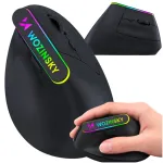 Juhtmevaba vertikaalne ergonoomiline m&auml;ngurihiir RGB, 3600 DPI, optiline