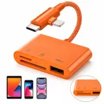 SD ja MicroSD TF USB C m&auml;lukaardilugeja telefonile ja s&uuml;learvutile