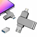 4-in-1 USB m&auml;lupulk 512 GB, USB/Micro-USB/iOS, iPhone ja Androidi jaoks