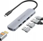 USB-C jagaja NOVOO 5in1, 4K HDMI, 100W PD, 5Gbps