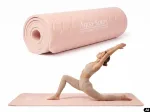 AQUA-SPORT POWERSTRECH jooga matt, NBR, roosa, 183x61x1 cm