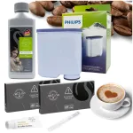 Komplekt PHILIPS 5400 2200 3200: filter, katlakivieemaldusvahend, tabletid, &otilde;li