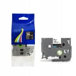 Isetalduv lint Brother TZe-365, 36 mm x 8 m, must valgete kirjaga