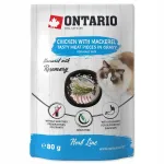 ONTARIO m&auml;rg kassitoit kana ja makrelliga, 80 g