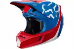 Motorratturi kiiver FOX V3 KILA, sinine/punane, suurus S