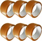 L&auml;bipaistev kummist pakkimislint, 48 mm x 60 m, 6 tk