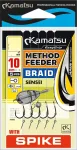 Kamatsu Method Feeder Sensei 12 konksud ilma karmanteta, n&otilde;elaga ja punutud pavadliga
