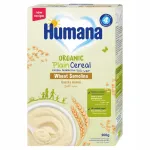 &Ouml;koloogiline piimavaba HUMANA manna puder, alates 4. kuust, 200 g