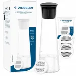 Veekann filtriga Wessper K1, 1 l, boorsilikaatklaas, 3 filtriga