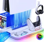 Laadimisalus RGB valgustusega PS5 Slim/PS5 konsoolile