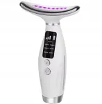 LED n&auml;o- ja kaelapinguldav massager 7 LED valgusega, vibratsiooni ja kuuma kompressiga