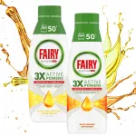 N&otilde;udepesugeel Fairy Platinum, sidruni ja tsitruselise l&otilde;hnaga, 2 x 900 ml, 2 x 50 ts&uuml;klit