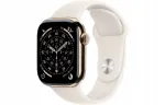 Nutikas kell Apple Watch 42mm, kuldne titaanist korpus, Starlight sportlik rihm M/L, GPS + Cellular