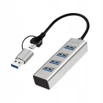 Logilink USB jagaja, 4 USB 3.0 pesa, Thunderbolt 3/4 kaabel, 5 Gb/s