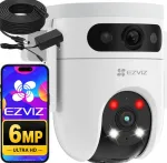 P&ouml;&ouml;ratav kahe objektiiviga EZVIZ H9C 6MP valvekaamera automaatse j&auml;lgimise ja 10 m kaabliga