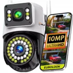 V&auml;ljas WiFi kaamera, p&ouml;&ouml;ratav, 10 MP, Ultra HD, mikrofoniga, nutikas AI