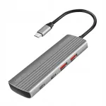 USB jagaja LogiLink UA0414, 7 pesa (2x USB-A, 5x USB-C), USB 3.2 Gen2, PD 100W