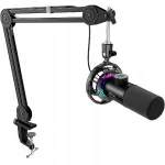USB mikrofon FIFINE T658 RGB valgustuse ja statiiviga (PC/MAC/PS4/PS5)