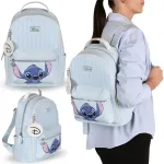 Noorte seljakott DISNEY Stitch, &ouml;koloogiline nahk, mahukas naiste linnaseljakott
