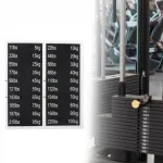 Kaalude kleebised, vahemikus 5 kuni 100 kg, numbriga t&auml;histatud