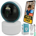 3Mp FULL HD p&ouml;&ouml;ratav siseruumide kaamera WiFi TUYA, valge, USB-C