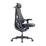 Kontoritool LIBERNOVO Omni, ergonoomiline, reguleeritav, 48 cm, grafiithall