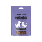 John Dog Minis maitsvad sn&auml;kid koertele turska ja l&otilde;he maitsel, 80 g