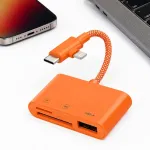 USB-C SD SDHC MicroSD TF adapter ja m&auml;lukaardilugeja