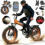 Elektriline jalgratas ZAZAWORK CF1000, 20Ah, 1500W, 45 km/h, 120 km, 20" laiad rattad