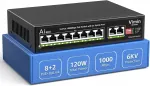 VIMIN v&otilde;rgul&uuml;liti, 8x PoE, 2x uplink, Gigabit, VLAN, 250 m, AI Watchdog