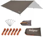 Telgi telk Unigear, 300x300 cm, pruun, veekindel, UV50+
