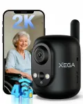 J&auml;relvalvekaamera XEGA 4G LTE, 2K, 6000 mAh, SIM-kaardiga