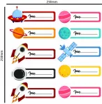 Laste nimelised kleebised vihikutele STICKERS NAME